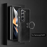 Samsung Fold Series Anti Drop Leather Ring Phone Case