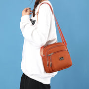 3 Layer Multi Pockets Crossbody Women Purse Small Lightweight Casual Shoulder Bag
