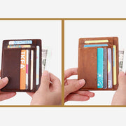 RFID Genuine Leather Vintage Card Holder