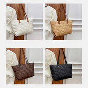 Large Capacity Tote Bags Quilted Leather Shoulder Bag Ladies Handbag