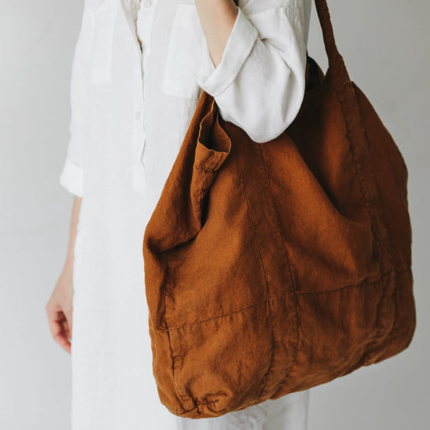 Vintage Canvas Tote Linen Casual Travel Shopping Bag For Women