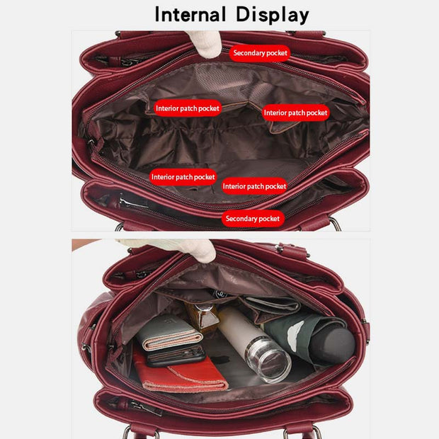 Multi-Compartment Large Capacity Elegant Tote Bag