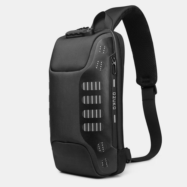 Multifunction Waterproof Anti-theft Casual Sling Bag With USB Charging Port