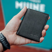 Minimalist Front Pocket Slimfold Wallet Cowhide Leather Business Mens Wallet