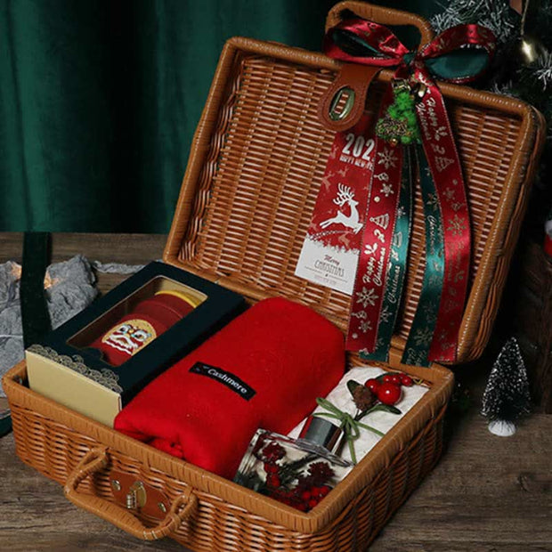 Handmade Woven Handbag Gift Bag for Christmas Holiday Wedding Party