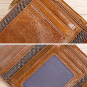 Large Capacity Leather Wallet RFID Blocking Bifold Multi Slot Card Holder
