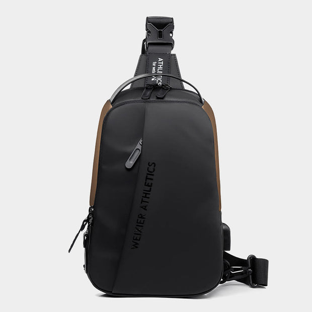 Waterproof Sling Bag Outdoor Casual Chest Bag for Hiking Cycling Traveling