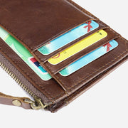 Retro Large Capacity Genuine Leather Business Card Holder