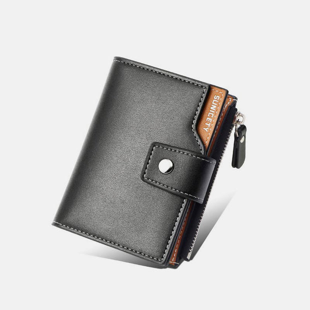 Leather Wallet for Men RFID Wallet Credit Card Holder with Multi-Slots