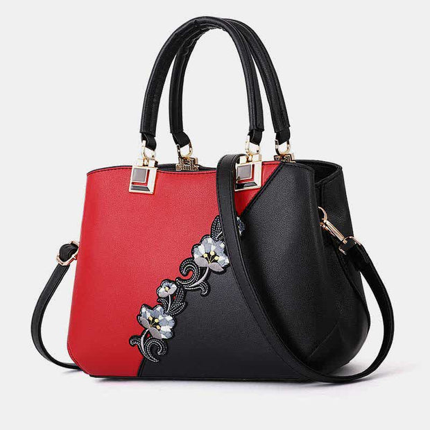 Leather Tote Handbags for Women Zipper Shoulder Purse with Crossbody Strap