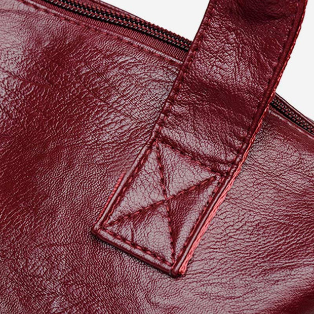 Lightweight Large Capacity Vintage Soft Leather Tote Bag