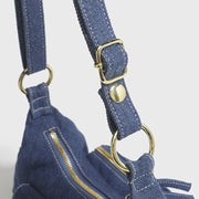 Solid Color Shoulder Bag For Women Minimalist Denim Crossbody Bag