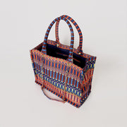 Large Capacity Tote Bag For Women Spliced Geometric Bohemian Handbag
