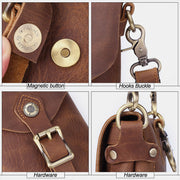 Retro Large Capacity Soft Genuine Leather Crossbody Bag