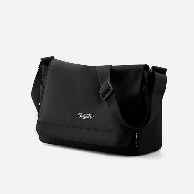 Minimalist Large Commuter Bag For Men Durable Nylon Crossbody Purse