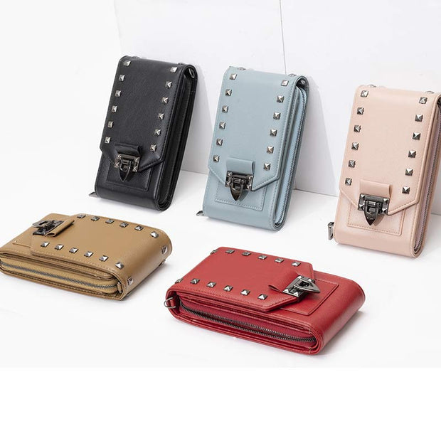 Mini Crossbody Bag Multi-Slot PU Leather Phone Bag Women Purse