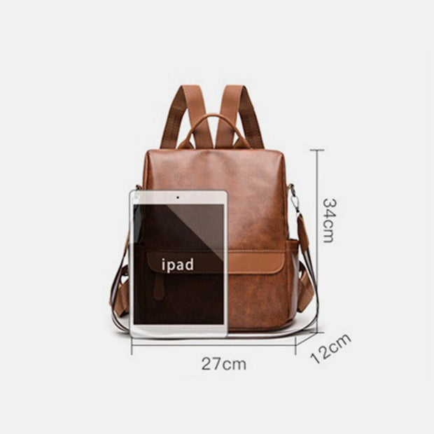Women's Anti-theft Backpack Purses Multipurpose Leather Handbag Shoulder Bag Travel Bag