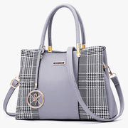 Triple Compartment Satchel Crossbody Bag Shoulder Purse Handbag for Women