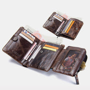 High Capacity Vintage Trifold Wallet
