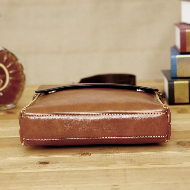 Messenger Bag for Men Lightweight Business PU Leather Briefcase