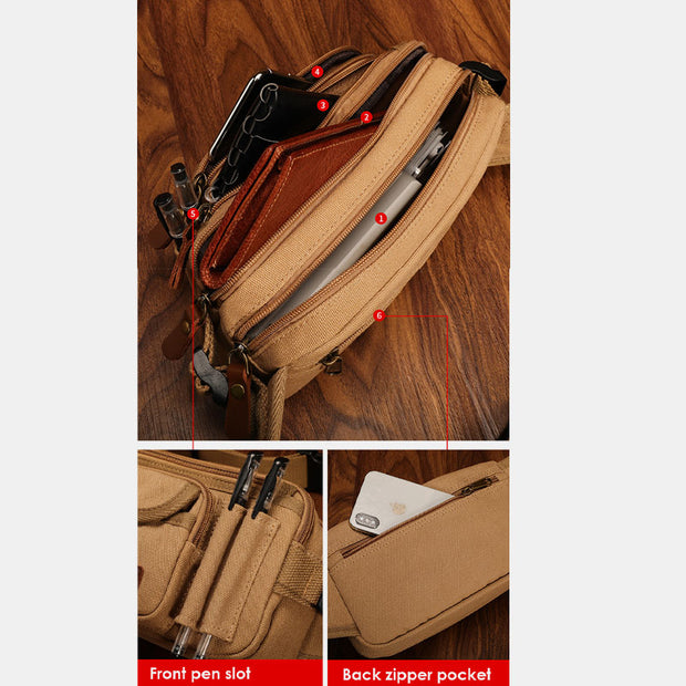 Multifunctional Large Capacity Vintage Waist Bag
