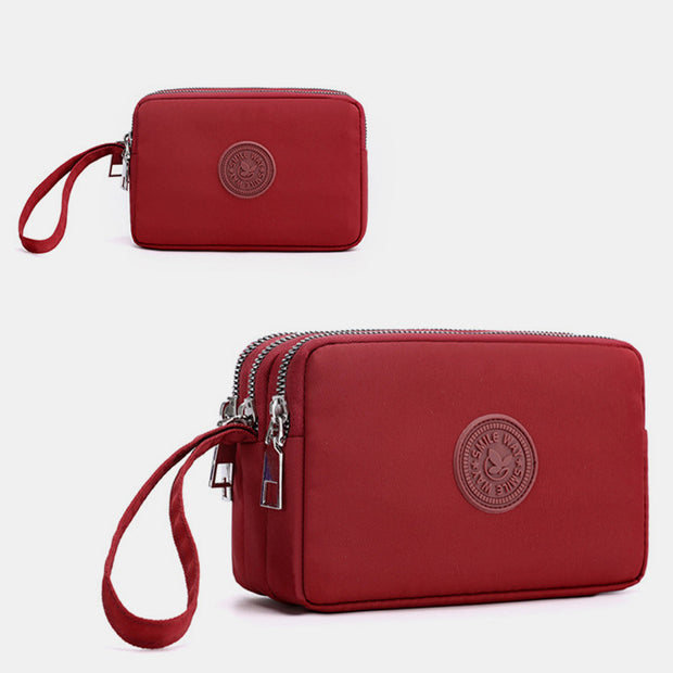Large Capacity Wristlet Wallet Waterproof Nylon Handbag Clutch Purse for Women