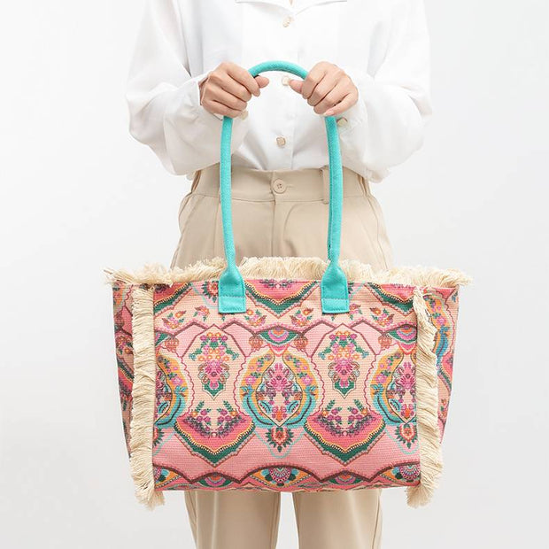 Tote Bag for Women Large Capacity Priting Bohemian Shoulder Bag