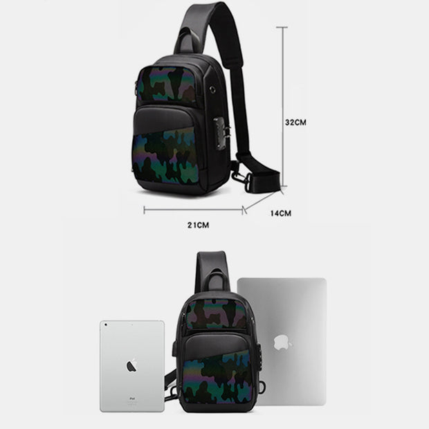 Sling Backpack Multipurpose Crossbody Shoulder Bag Daypack with USB Charging Port