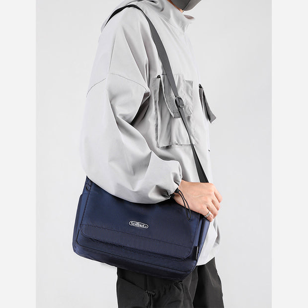 Minimalist Large Commuter Bag For Men Durable Nylon Crossbody Purse