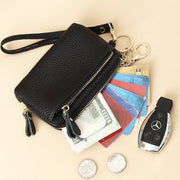 Women's Small Genuine Leather Wristlet Clutch Wallet Purse Card Holder