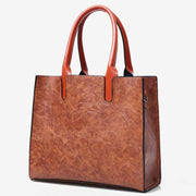 Classic Business Tote For Women Commuter Leather Bag Set