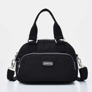 Handbag for Women Purple Nylon Lightweight Shopping Zipper Crossbody Bag