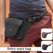 Solid Color Men Waist Bag Minimalist Punk Outdoor Belt Bag