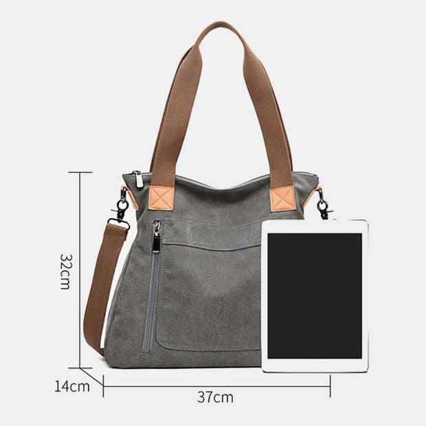 Large Capacity Canvas Tote Bag For Women Shopping Travel Purse
