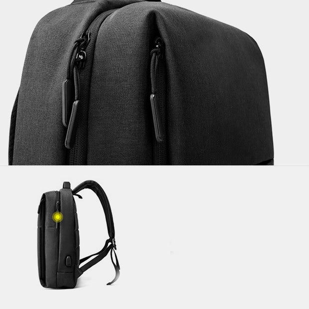 Waterproof USB Charging Multi-Pocket Backpack