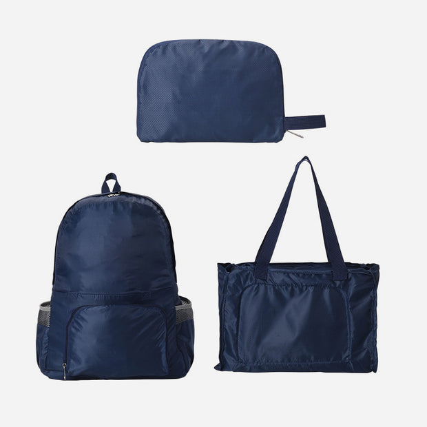 Dual Purpose Backpack Portable Lightweight Folding Travel School Bag