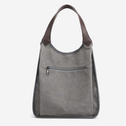 Medium Triple Compartment Women Tote Bag Roomy Canvas Shoulder Handbag