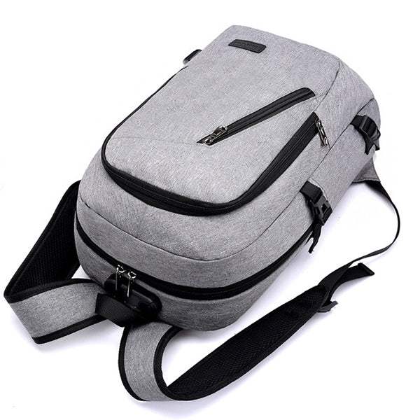 Anti-theft Travel Business Backpack with Lock and USB Charging Port