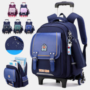 School Backpack For Kids Durable Waterproof Oxford Rolling School Bag