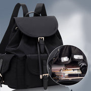 Drawstring Clamshell Backpack For Weekender Minimalist Waterproof Oxford Daypack