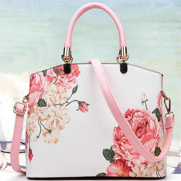 Bright Color Floral Handbag For Lady Elegant Crossbody Bag