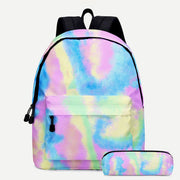 Lightweight Tie Dye School Laptop Backpacks for Teen Girls Boys with Pen Case