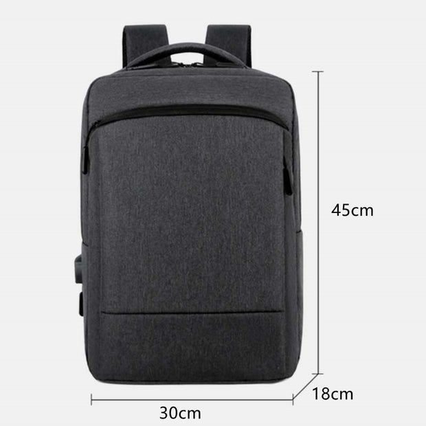 Large Capacity Lightweight Waterproof Expandable Business Backpack With USB Charging Port
