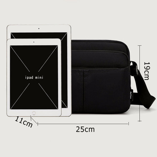 Unisex Lightweight Casual Crossbody Bag Multi-Pocket Durable Shoulder Bag Purse