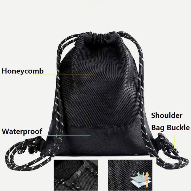 Drawstring Backpack Bag Sport Gym Sackpack Water Resistant String Bag