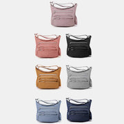 Lightweight Multi-Pocket Nylon Purse for Women Multifunctional Crossbody Shoulder Bag