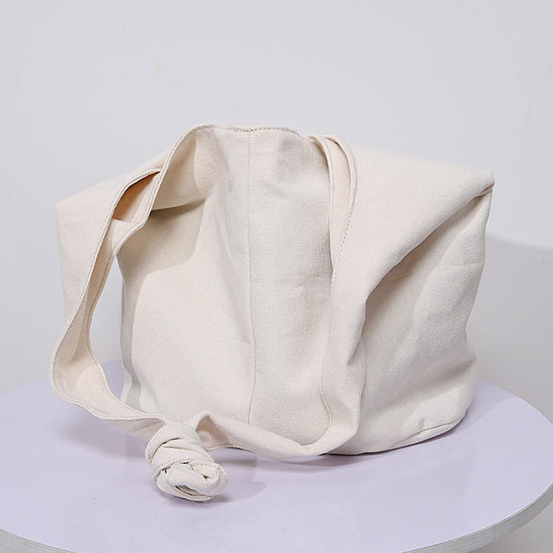 Large Jacquard Canvas Tote Stylish Student Crossbody Bag For Women