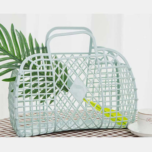 Handbag for Bathroom Rhomboid Flexible Organizing Storage Collapsible Bath Basket