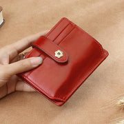 Multi Slot Minimalist Genuine Leather Slim Card Holder for Men Women