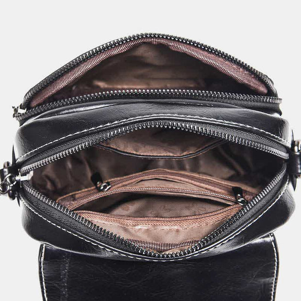 Small Leather Crossbody Purse Women Crocodile Texture Shoulder Bag